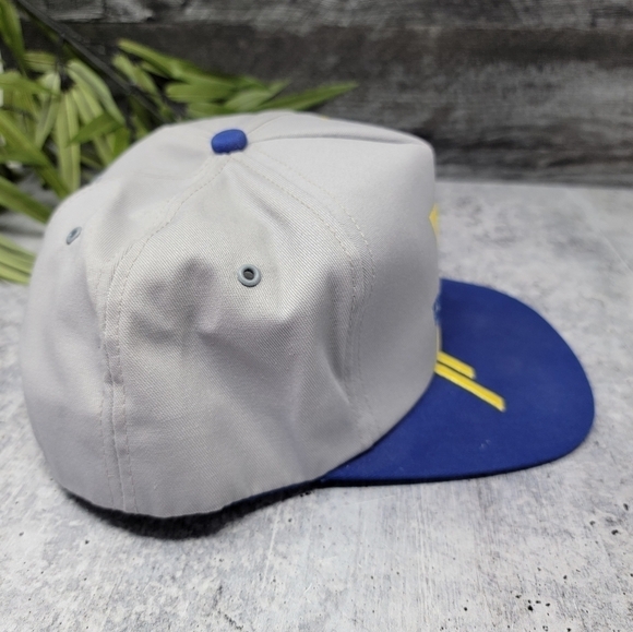 Vintage Dectomax | Snapback Gray Blue & Yellow Logo Hat - Picture 3 of 5